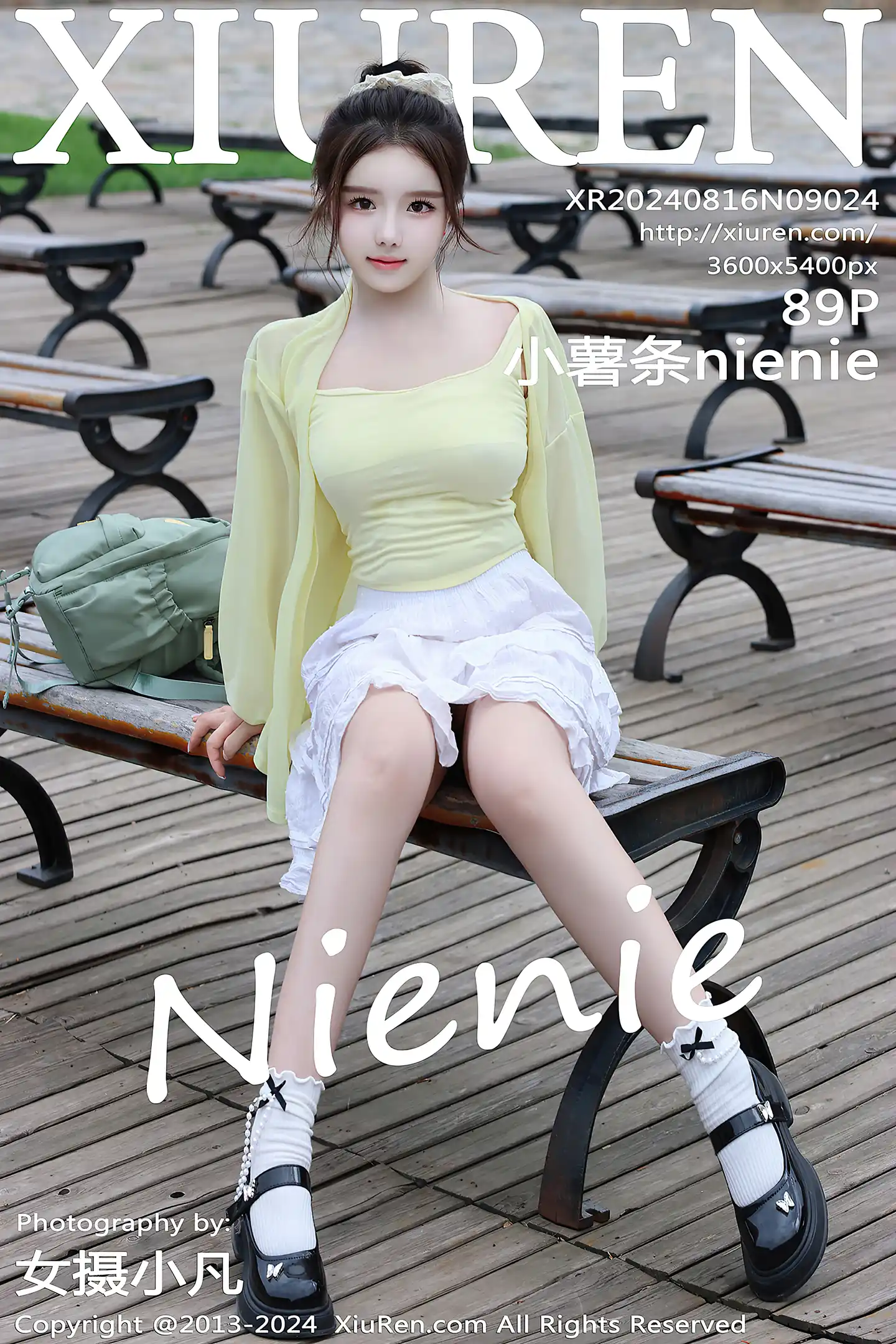 [XiuRen秀人网]No.9024_模特小薯条nienie性感黄色上衣配白色短裙秀曼妙身姿迷人写真89P-秀人网 - XiuRen.Space
